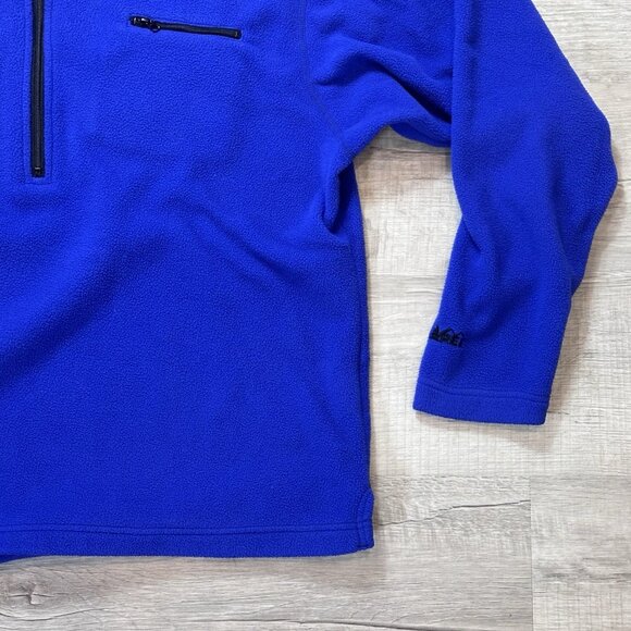Vintage Rei Micro Series Polartec Fleece Pullover Half Zip Blue Mens Large USA - Picture 3 of 8